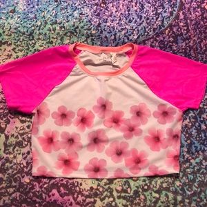 Yoga or swim cover crop top